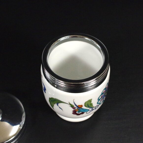 Royal Worcester Egg Coddler "Palmyra" 1970s Floral Pattern Porcelain Egg Poacher - Picture 5 of 5